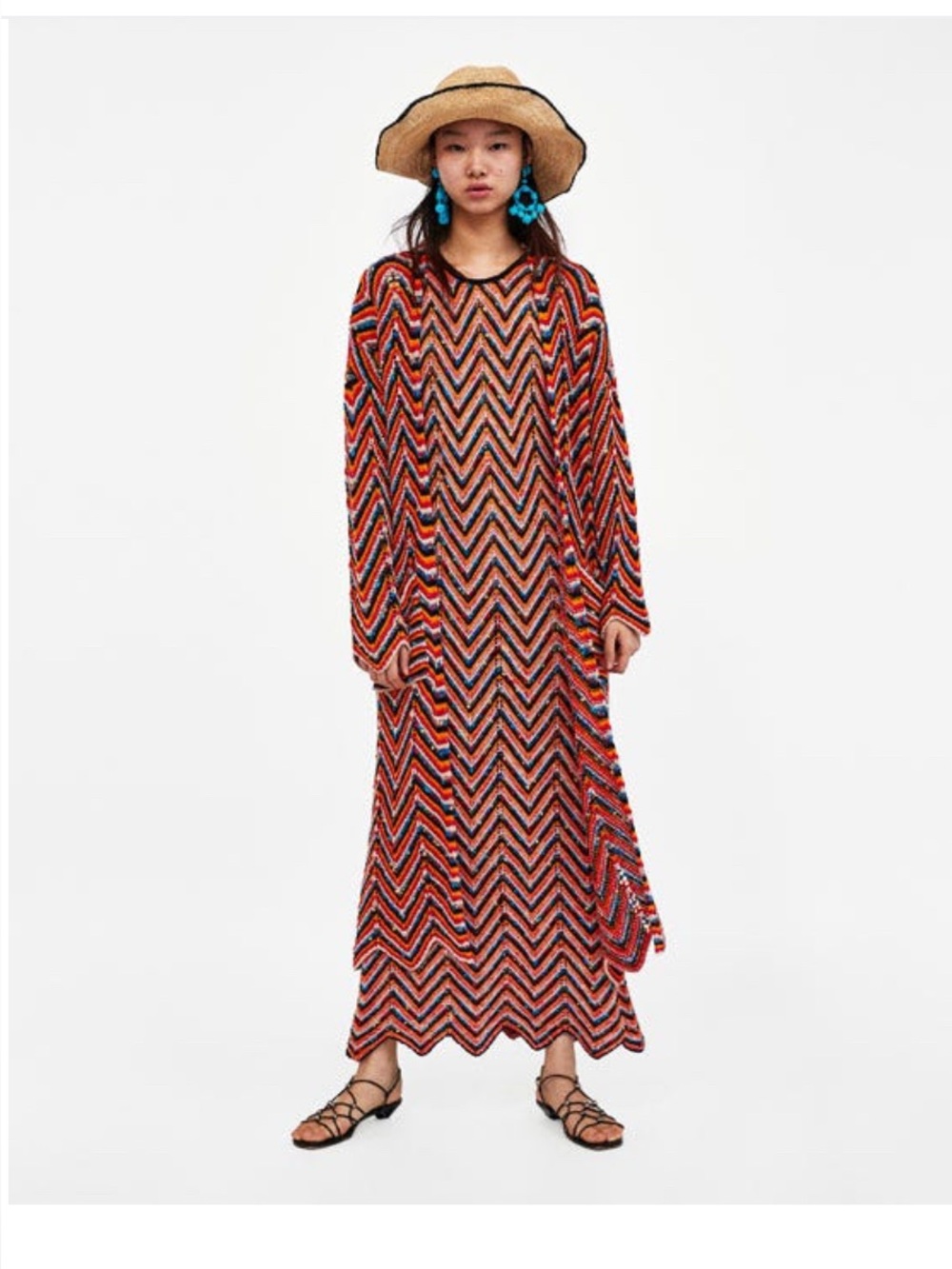 Zara multicolor knit dress 
Size s .